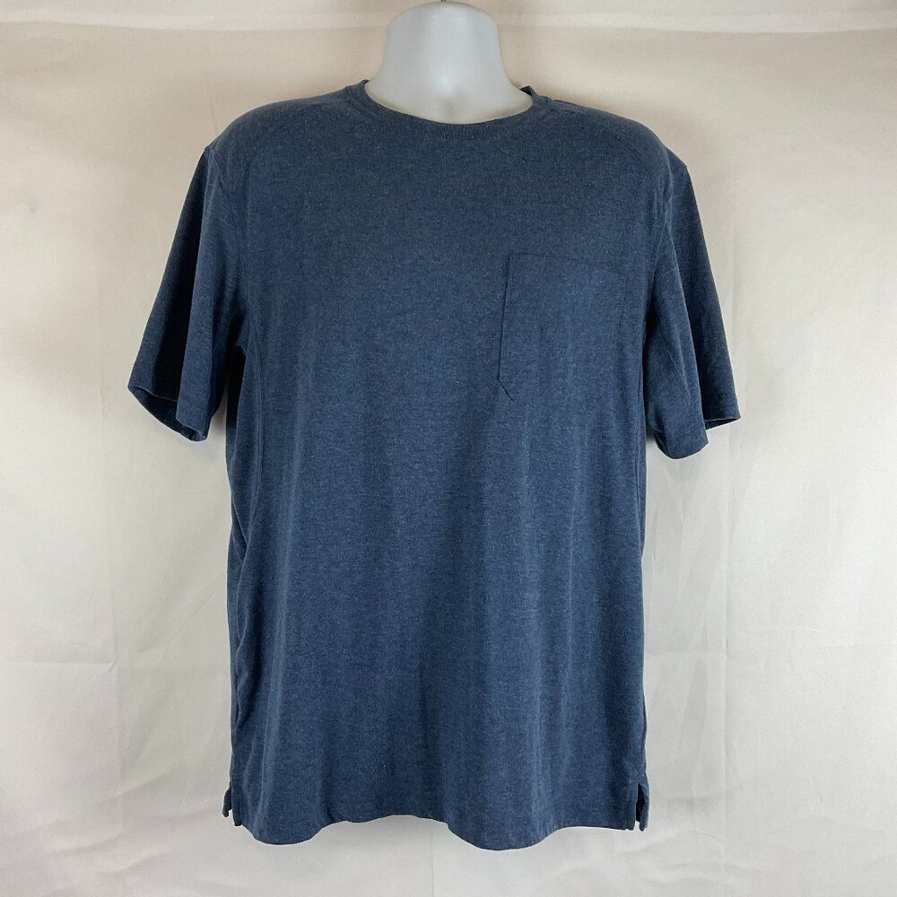 Duluth Trading Co T-Shirt Men's M Heather Blue Short Sleeve Pocket